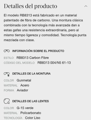 Gafas Ray-Ban Aviator Originales Polarizadas