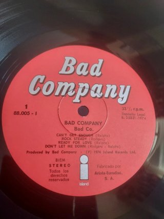 Bad Company LP Vinilo Hard Rock