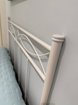 Cabecero forja blanco 105cm casi nuevo