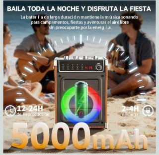Altavoz Karaoke JYX con 2 Micrófonos UHF