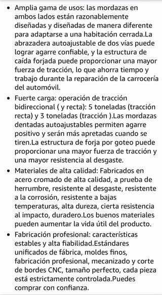 Abrazadera Tracción Autoajustable 5T