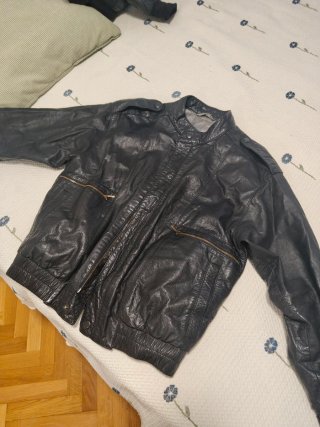 Cazadora Piel Negra