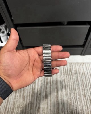 Reloj Cartier Santos Azul y Plateado