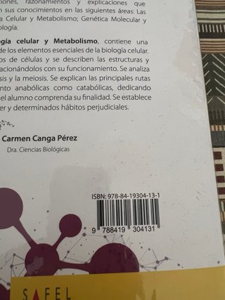 Biología celular y Metabolismo: Manual de Biología