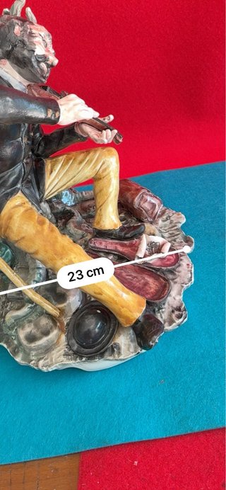 Grande statuetta ceramica Italiana musicista