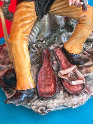Grande statuetta ceramica Italiana musicista
