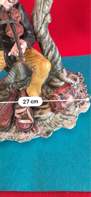 Grande statuetta ceramica Italiana musicista