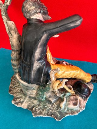 Grande statuetta ceramica Italiana musicista