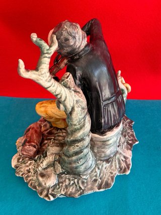 Grande statuetta ceramica Italiana musicista