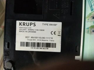 Cafetera Nespresso Krups para piezas
