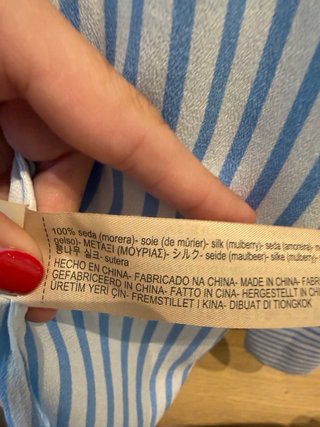 Camisa Massimo Dutti Rayas Azul y Blanco