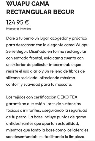 Cama para perro Waupu beige