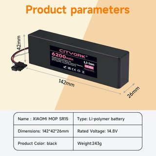 NUEVO! Batería 6200mAh 14.4V Xiaomi Mop T12