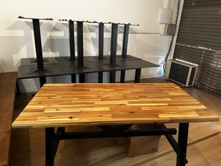 Mesa de madera rústica