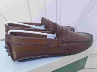 Mocassini uomo marrone PELLE 40 A 45 ITALY
