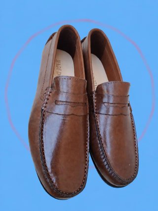 Mocassini uomo marrone PELLE 40 A 45 ITALY