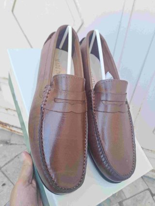 Mocassini uomo marrone PELLE 40 A 45 ITALY