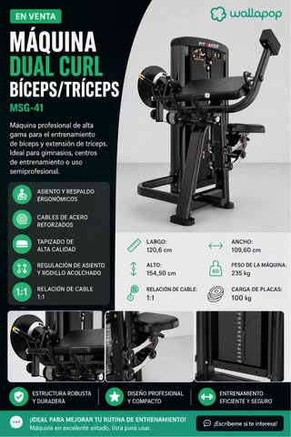 Máquina Dual Curl Bíceps/Tríceps MSG-41