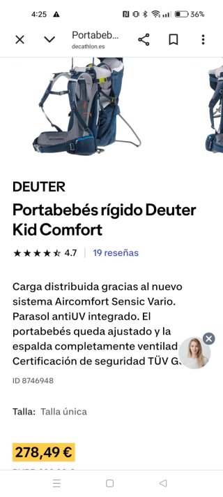 Mochila Portabebés Deuter Kid Comfort II
