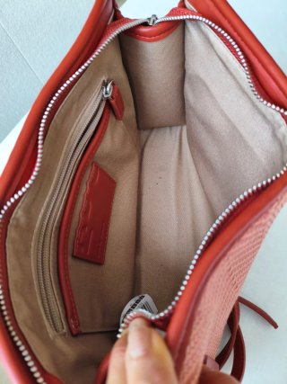 Bolso de verano tejido naranja