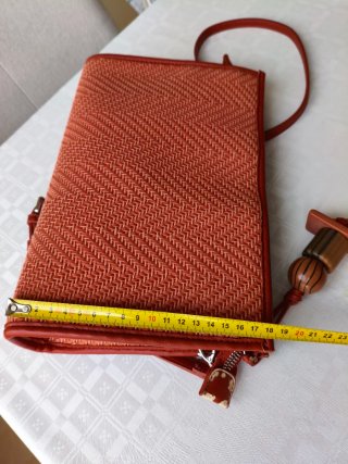 Bolso de verano tejido naranja