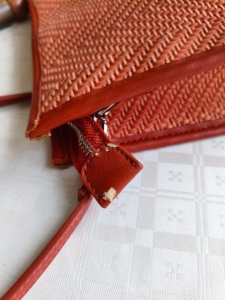 Bolso de verano tejido naranja