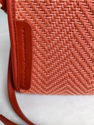 Bolso de verano tejido naranja