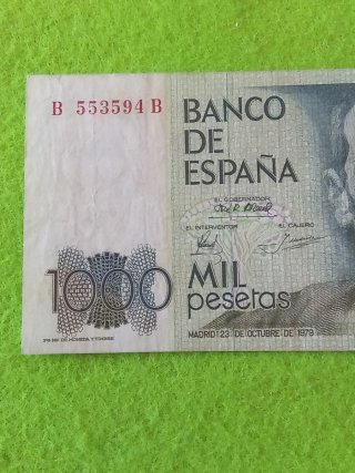Billete 1000 pesetas Banco de España 1979