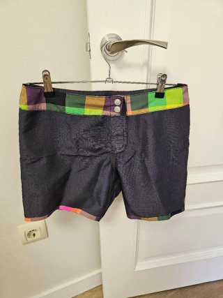 Roxy Pantalón Corto Multicolor Cuadros