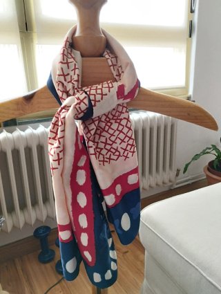 Pañuelo Cortefiel Corazón Rojo Azul