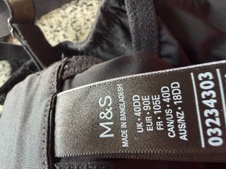 Sujetador M&S Negro Talla Grande