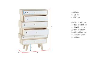 3 Cajoneras Blancas Madera
