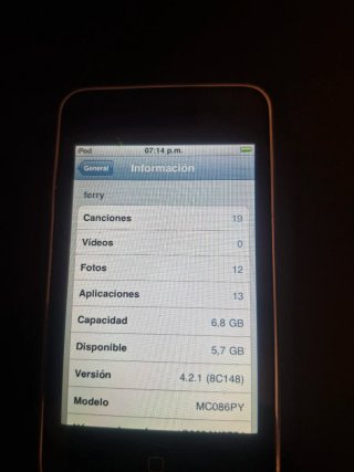 Apple iPod 8GB Plata 2 generación