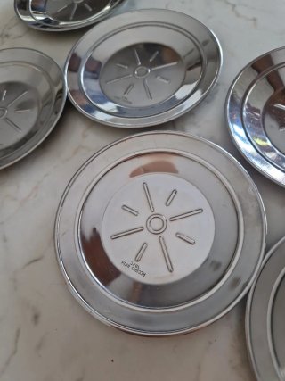 Set 6 Sottobicchieri Acciaio Inox