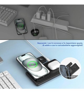 Caricatore Wireless 3 in 1 20W