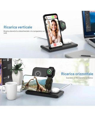 Caricatore Wireless 3 in 1 20W