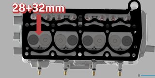 4 Válvulas 32mm Admisión SEAT Abarth 903cc , A112