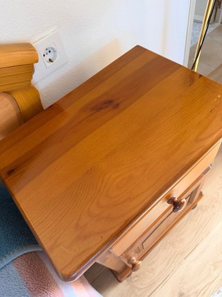 2 Mesitas de noche de madera Altura 60 cm 50/35 cm