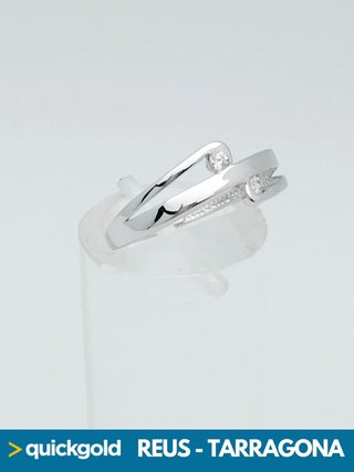 040-583 ANILLO ORO BLANCO 18K T12