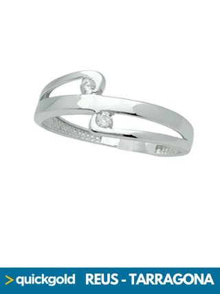 040-583 ANILLO ORO BLANCO 18K T12