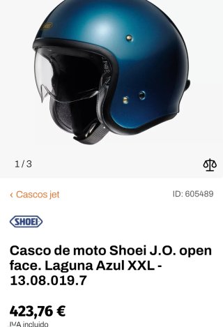 Casco Jet Shoei TALLA S