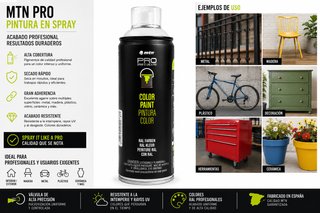 MTN PRO Pintura Spray RAL 9010 Blanca 400ml