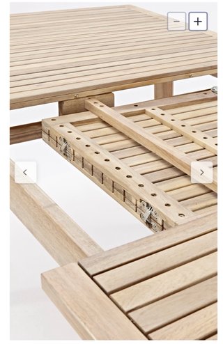 Tavolo da giardino allungabile in legno