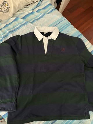 Polo WSVQ Manga Larga Rayas Verde/Azul
