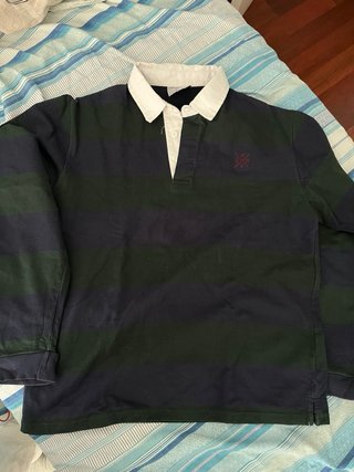 Polo WSVQ Manga Larga Rayas Verde/Azul