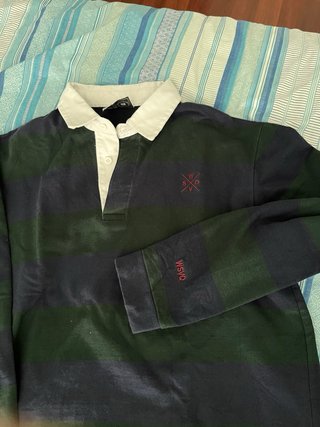 Polo WSVQ Manga Larga Rayas Verde/Azul