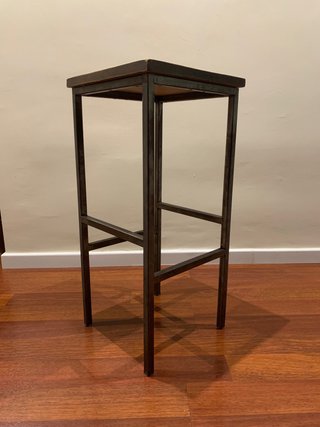 Taburete industrial madera y metal