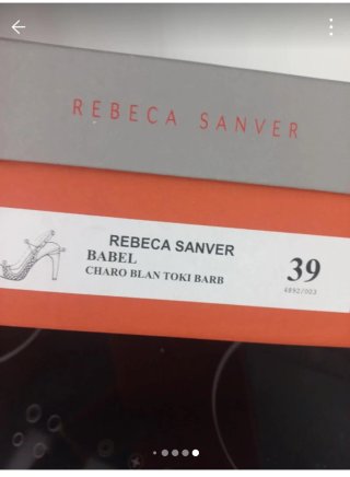 Zapatos destalonados REBECA SANVER beige y blanco