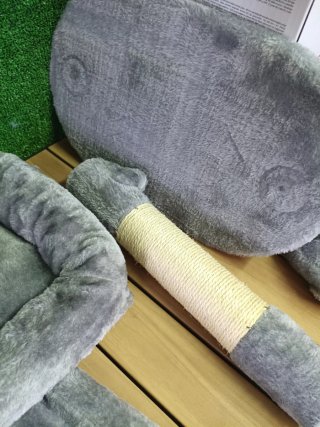 Árbol Rascador Gatos VOUNOT® 112 cm, gris