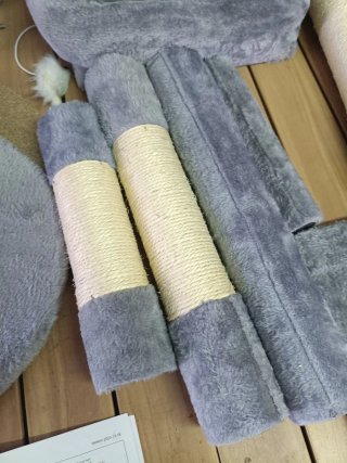 Árbol Rascador Gatos VOUNOT® 112 cm, gris
